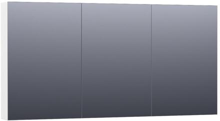 Brauer Impress Spiegelkast 140 cm - zonder Verlichting - Met 3 Dubbelzijdige Spiegeldeuren - Mat Wit