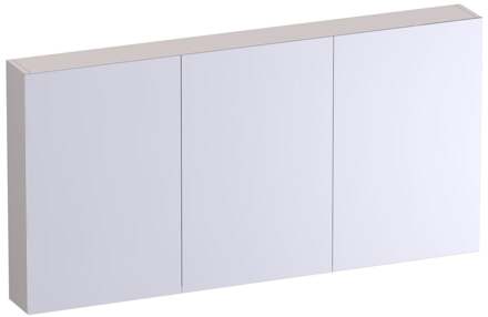 Brauer Impress Spiegelkast 140 cm - zonder Verlichting - Met 3 Dubbelzijdige Spiegeldeuren - Mat Zand