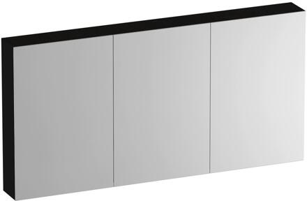 Brauer Impress Spiegelkast 140 cm - zonder Verlichting - Met 3 Dubbelzijdige Spiegeldeuren - Timber Black