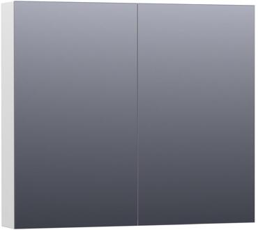 Brauer Impress Spiegelkast 80 cm - zonder Verlichting - Met 2 Dubbelzijdige Spiegeldeuren - Hoogglans Wit