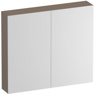 Brauer Impress Spiegelkast 80 cm - zonder Verlichting - Met 2 Dubbelzijdige Spiegeldeuren - Mat Mokka