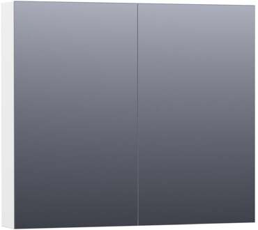 Brauer Impress Spiegelkast 80 cm - zonder Verlichting - Met 2 Dubbelzijdige Spiegeldeuren - Mat Wit