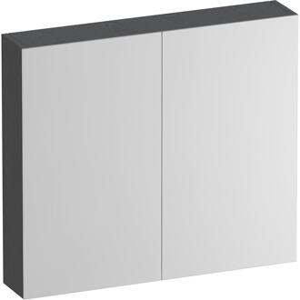 Brauer Impress Spiegelkast 80 cm - zonder Verlichting - Met 2 Dubbelzijdige Spiegeldeuren - Timber Grey