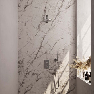 Brauer Inbouw Regendouche Set Brauer Brushed Edition Plafond Uitloop Ronde Hoofddouche 20 cm RVS Look Brauer