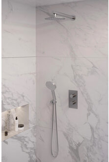 Brauer Inbouw Regendouche Set Brauer Brushed Edition Wanduitloop Ronde Hoofddouche 20 cm Met Handdouche 3 Standen RVS Look