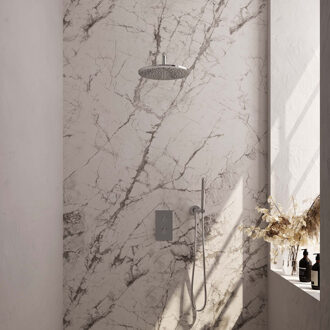 Brauer Inbouw Regendouche Set Brauer Chrome Edition Gebogen Wanduitloop Ronde Hoofddouche 30 cm Chroom