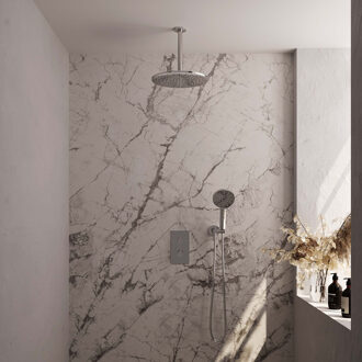 Brauer Inbouw Regendouche Set Brauer Chrome Edition Plafond Uitloop Ronde Hoofddouche 30 cm Met Handdouche 3 Standen Chroom