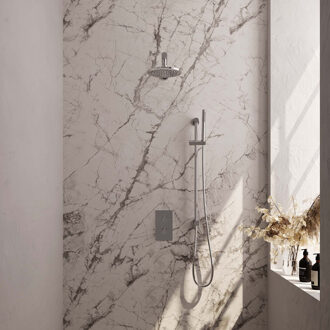 Brauer Inbouw Regendouche Set Brauer Chrome Edition Wanduitloop Ronde Hoofddouche 20 cm Met Glijstang Chroom