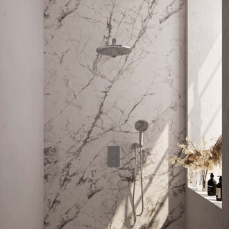 Brauer Inbouw Regendouche Set Brauer Chrome Edition Wanduitloop Ronde Hoofddouche 30 cm Met Handdouche 3 Standen Chroom