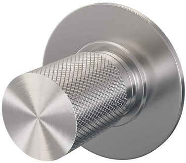 Brauer Inbouw Stopkraan Brauer Brushed Carving Rond 6.5 cm Messing RVS Brauer