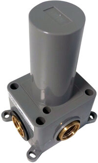 Brauer Inbouw Stopkraan Brauer Brushed Carving Rond 6.5 cm Messing RVS