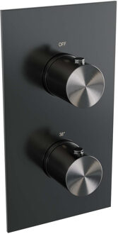Brauer Inbouwthermostaat Compleet Brauer Gunmetal Edition 3-weg Geborsteld Gunmetal Brauer