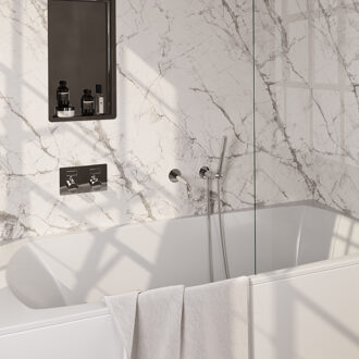 Brauer Inbouwthermostaat set Brauer Chrome Edition Met Drukknoppen Incl Baduitloop Chroom (Keuze Handdouche)