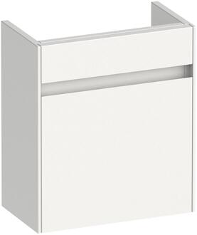 Brauer Inspire Fonteinkast - 40 cm - met 1 Deur Greeploos Linksdraaiend - Hoogglans Wit