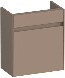 Brauer Inspire Fonteinkast - 40 cm - met 1 Deur Greeploos Linksdraaiend - Mat Mokka