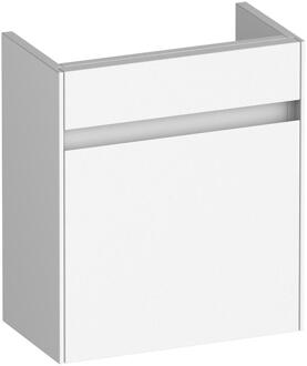 Brauer Inspire Fonteinkast - 40 cm - met 1 Deur Greeploos Linksdraaiend - Mat Wit
