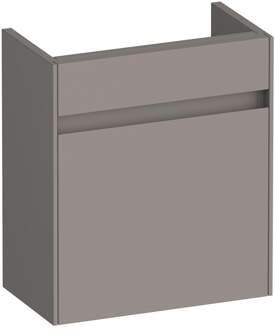 Brauer Inspire Fonteinkast - 40 cm - met 1 Deur Greeploos Rechtsdraaiend - Mat Taupe
