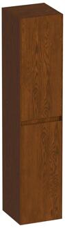 Brauer Inspire - Hoge Kast - 160 cm - 2 Deuren - Greeploos - Links of Rechtsdraaiend - Lamellen Eiken Bruin
