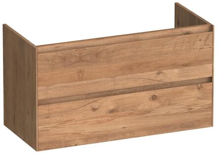 Brauer Inspire - Onderkast - 100 cm - met 2 Softclose Lades Greeploos en 1 Sifon Uitsparing - Chateau