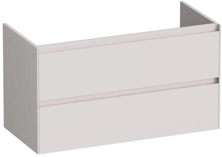 Brauer Inspire - Onderkast - 100 cm - met 2 Softclose Lades Greeploos en 1 Sifon Uitsparing - Mat Zand