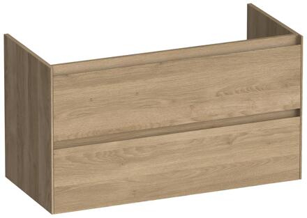 Brauer Inspire - Onderkast - 100 cm - met 2 Softclose Lades Greeploos en 1 Sifon Uitsparing - Sunlit