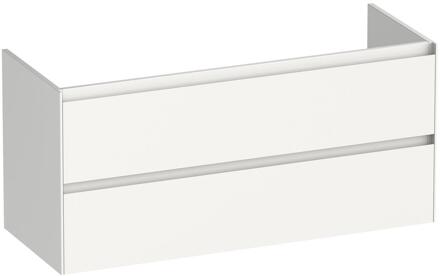 Brauer Inspire - Onderkast - 120 cm - met 2 Softclose Lades Greeploos en 1 Sifon Uitsparing - Hoogglans Wit