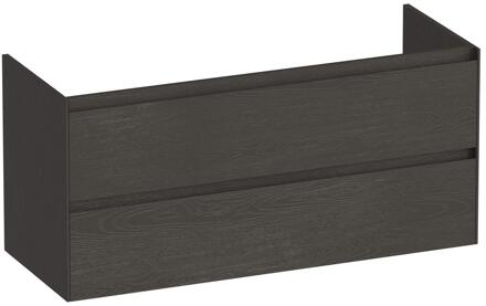 Brauer Inspire - Onderkast - 120 cm - met 2 Softclose Lades Greeploos en 2 Sifon Uitsparingen - Timber Anthracite