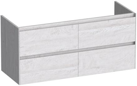 Brauer Inspire - Onderkast - 120 cm - met 4 Softclose Lades Greeploos en 2 Sifon Uitsparingen - Forest Seashell