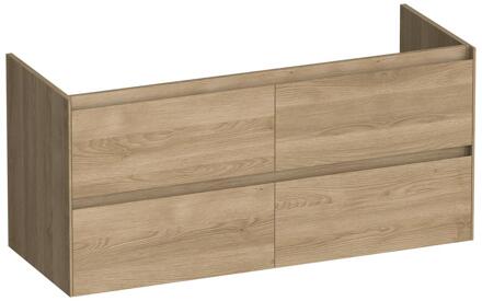 Brauer Inspire - Onderkast - 120 cm - met 4 Softclose Lades Greeploos en 2 Sifon Uitsparingen - Sunlit