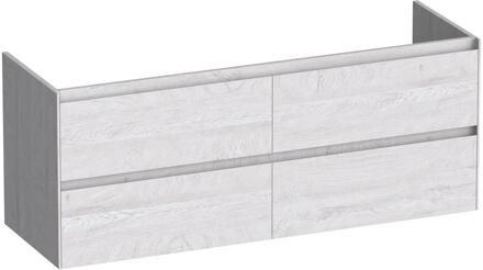 Brauer Inspire - Onderkast - 140 cm - met 4 Softclose Lades Greeploos en 2 Sifon Uitsparingen - Forest Seashell