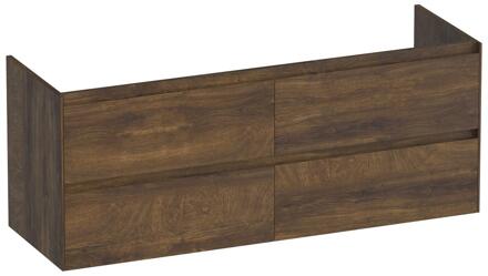 Brauer Inspire - Onderkast - 140 cm - met 4 Softclose Lades Greeploos en 2 Sifon Uitsparingen - Grove