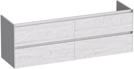 Brauer Inspire - Onderkast - 160 cm - met 4 Softclose Lades Greeploos en 2 Sifon Uitsparingen - Forest Seashell