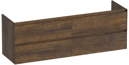 Brauer Inspire - Onderkast - 160 cm - met 4 Softclose Lades Greeploos en 2 Sifon Uitsparingen - Grove