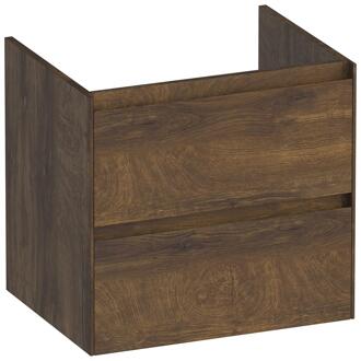 Brauer Inspire - Onderkast 60 cm - met 2 Softclose Lades Greeploos en 1 Sifon Uitsparing - Grove