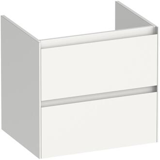 Brauer Inspire - Onderkast 60 cm - met 2 Softclose Lades Greeploos en 1 Sifon Uitsparing - Hoogglans Wit