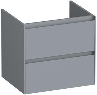 Brauer Inspire - Onderkast 60 cm - met 2 Softclose Lades Greeploos en 1 Sifon Uitsparing - Mat Grijs