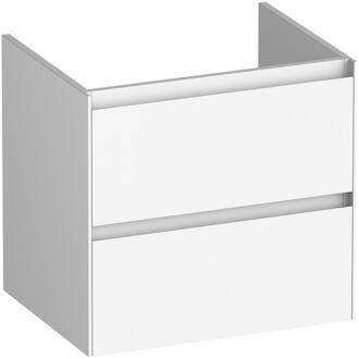 Brauer Inspire - Onderkast 60 cm - met 2 Softclose Lades Greeploos en 1 Sifon Uitsparing - Mat Wit