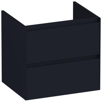 Brauer Inspire - Onderkast 60 cm - met 2 Softclose Lades Greeploos en 1 Sifon Uitsparing - Mat Zwart