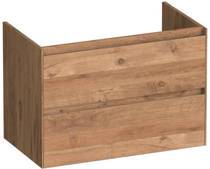 Brauer Inspire - Onderkast 80 cm - met 2 Softclose Lades Greeploos en 1 Sifon Uitsparing - Chateau