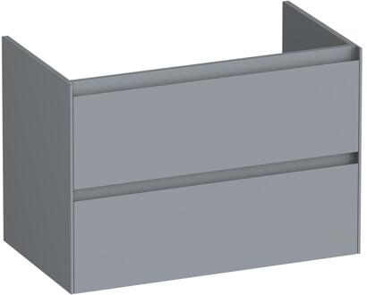 Brauer Inspire - Onderkast 80 cm - met 2 Softclose Lades Greeploos en 1 Sifon Uitsparing - Mat Grijs