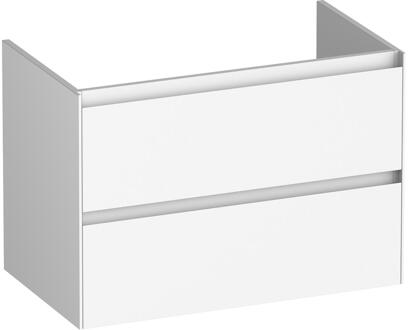 Brauer Inspire - Onderkast 80 cm - met 2 Softclose Lades Greeploos en 1 Sifon Uitsparing - Mat Wit