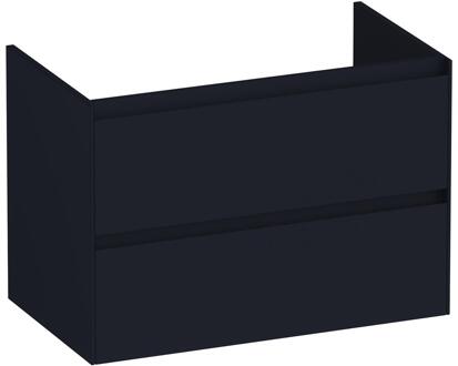 Brauer Inspire - Onderkast 80 cm - met 2 Softclose Lades Greeploos en 1 Sifon Uitsparing - Mat Zwart