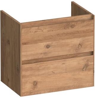 Brauer Inspire - Onderkast Ondiep - 60 cm - met 2 Softclose Lades Greeploos en 1 Sifon Uitsparing - Chateau