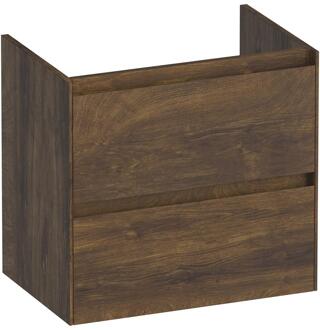 Brauer Inspire - Onderkast Ondiep - 60 cm - met 2 Softclose Lades Greeploos en 1 Sifon Uitsparing - Grove