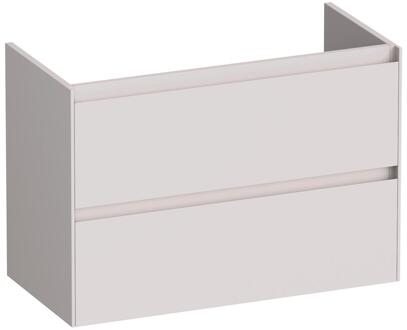 Brauer Inspire - Onderkast Ondiep - 80 cm - met 2 Softclose Lades Greeploos en 1 Sifon Uitsparing - Mat Zand