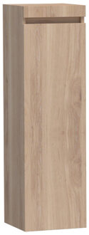 Brauer Joy badkamerkast - 120x35x35cm - 1 deur - greeploos - rechtsdraaiend - lamellen eiken naturel HK-JY120RLEN