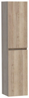 Brauer Joy badkamerkast - 160x35x35cm - 2 deuren - greeploos - links- of rechtsdraaiend - Sunlit HK-JY160SL Legno Calore
