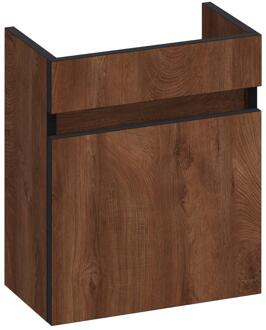 Brauer Joy Edge Fonteinkast - 40 cm - 1 Deur - Greeploos - Rechtsdraaiend - Forest Cacao