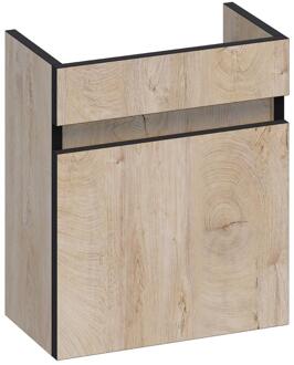 Brauer Joy Edge Fonteinkast - 40 cm - 1 Deur - Greeploos - Rechtsdraaiend - Forest Wheat