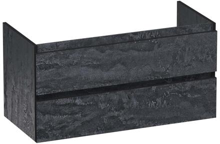 Brauer Joy Edge - Onderkast - 100 cm - met 2 Softclose Lades Greeploos en 1 Sifon Uitsparing - Damascus